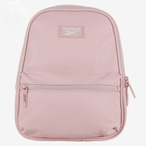 Reebok Vegan Leather Minotaur Mini Backpack White and Pink